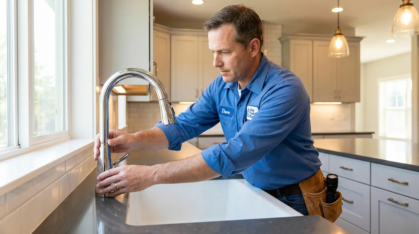 Kitchen faucet installation by Johns Plumbing LLC in Dwight