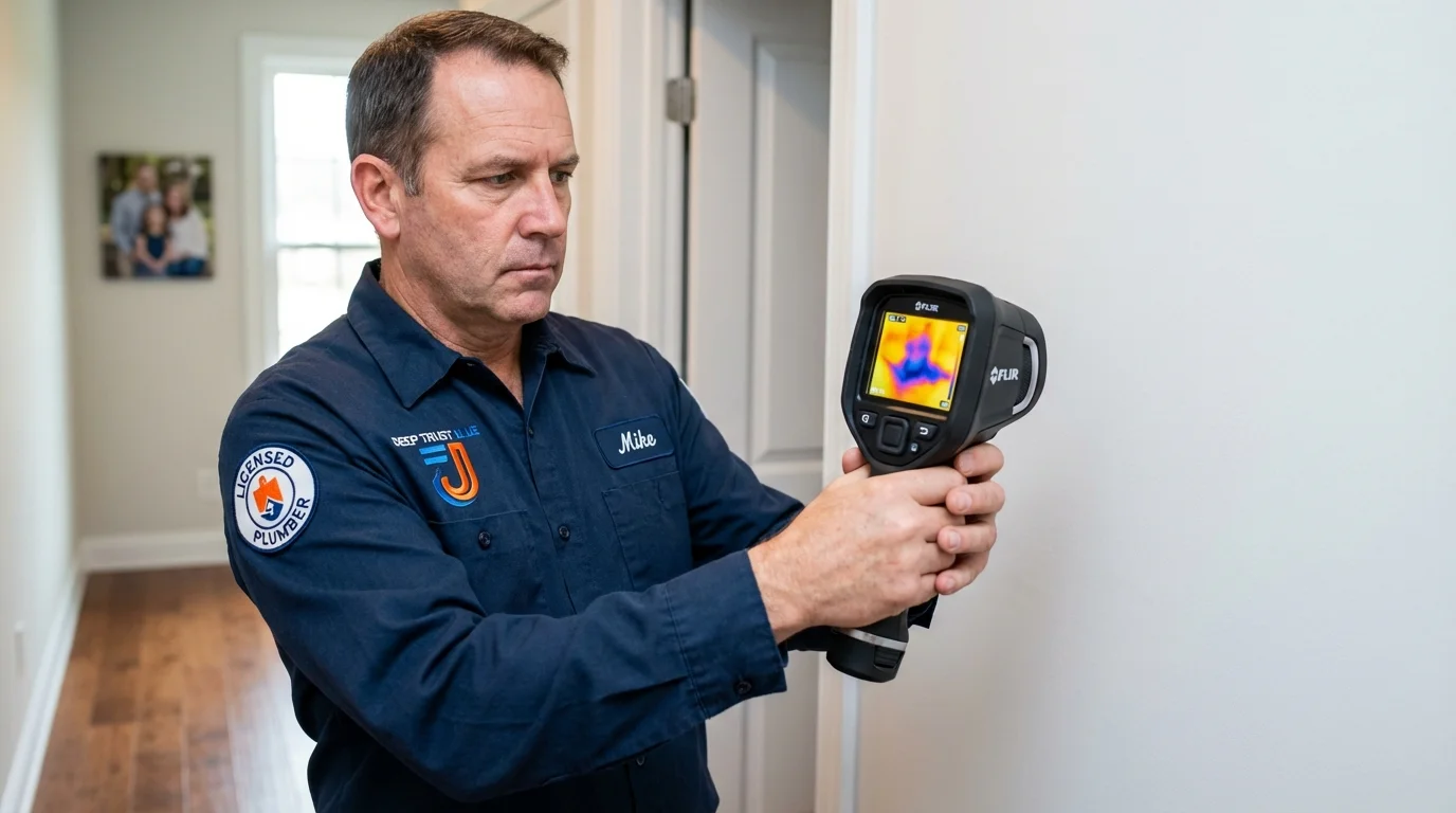 Thermal imaging leak detection by Johns Plumbing LLC in Dwight